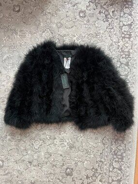 Jocelyn Fur Feather Bolero